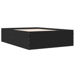 ZNTS Bed Frame without Mattress Black 120x200 cm 3280931