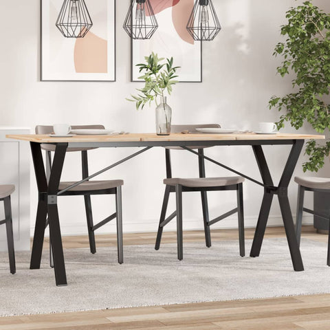 ZNTS Dining Table Legs Y-Frame 140x60x73 cm Steel 357935