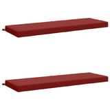 2-Piece Bench Cushions SOEST 2 pcs 100% Polyester Wine Red 950297