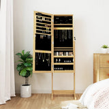 Mirror Jewellery Cabinet with LED Lights Free Standing 353264