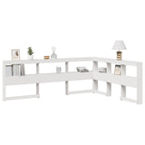Bookcase Headboard L-Shaped White 140 cm Solid Wood Pine 859266