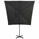 Cantilever Garden Parasol Anthracite Polyester fabric, aluminium pole 312322