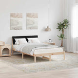 Bed frame Brown and black 120 x 200 cm Solid pine wood 878681