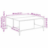 Coffee Table Old Wood 80 x 80 x 36.5 cm Engineered Wood 881183