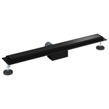 2 in 1 Shower Drain Black 70 cm Stainless Steel 304 42015945