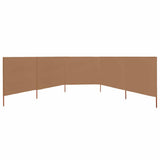 47169 5-panel Wind Screen Fabric 600x160 cm Taupe