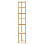 ZNTS Coat Stand with Hooks and Shelves 38.5x30x156 cm Bamboo 4008918