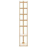 ZNTS Coat Stand with Hooks and Shelves 38.5x30x156 cm Bamboo 4008918