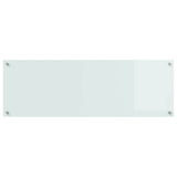 Kitchen Backsplash 2 pcs White 120 x 40 cm Tempered Glass 3415485