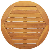 Garden Bistro Set with Cushion 3 pcs Brown Solid acacia wood 4105500
