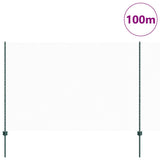 Welded Wire Fence 100 x 1.5 m PVC-Coated Steel Green 3336799