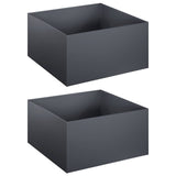 Garden Planter 2 pcs Anthracite 60 x 60 x 30 cm 8005055