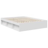 Bed Frame with Headboard White 150 x 200 cm Solid Pine Wood 3410072