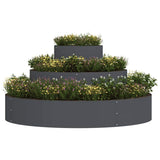 Garden Planter Anthracite 120 x 120 x 20 cm Cold-rolled Steel 873657