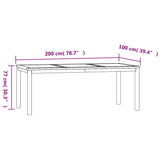 9 Piece Garden Dining Set Solid Wood Teak 3157922