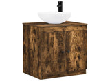 Bathroom Furniture Set Smoked Oak Engineered Wood 3404218