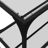 Console Table with Transparent Glass Top 158.5x30x81 cm Steel 846032