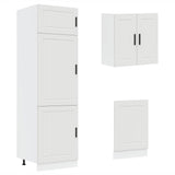 8 Piece Kitchen Cabinet Set Porto White Engineered Wood 3314811