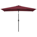 Garden Parasol Bordeaux Red Polyester fabric, Steel pole Medium 44503