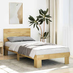 Bed Frame with Headboard without Mattress 80x200 cm Solid Wood Oak 3324134