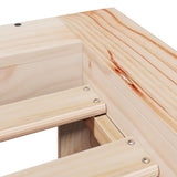 Bed Frame without Mattress 75x190 cm Small Single Solid Wood Pine 855340