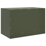TV Cabinets 2 pcs Olive Green 67x39x44 cm Steel 841700