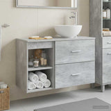 Bathroom Furniture Set 2 pcs Concrete Grey Engineered Wood 3403875