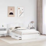 Storage Bed with Headboard White 120 x 190 cm Engineered Wood 3413117