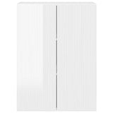 TV Wall Cabinet Wall-mounted High Gloss White 59.5 x 31 x 80 cm 892363