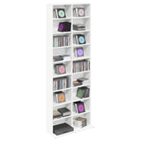 CD Cabinet White 65 x 23.5 x 175 cm Engineered Wood 8012658