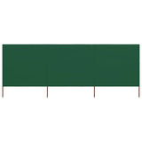 3-panel Wind Screen Fabric 400x120 cm Green 44540