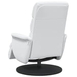 Recliner Chair White 71 x 98 x 106 cm Faux leather 42018589