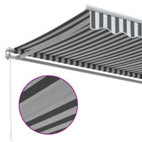 Manual Retractable Awning Anthracite&White 400x350 cm 3215792