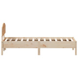 Bed Frame without Mattress 75x190 cm Small Single Solid Wood Pine 3207241