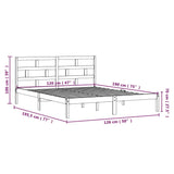 Bed Frame without Mattress White Small Double Solid Wood 3101189