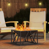 Fire Pit Black 50 x 50 x 35 cm Steel 858992