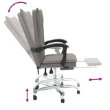 Reclining Office Chair Taupe Fabric 349749