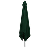 Garden Parasol Green 295 x 295 x 245 cm Polyester and Steel 42003653