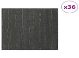 Carpet Tile Striped Light Green 50 x 50 cm 36 pcs 42032476