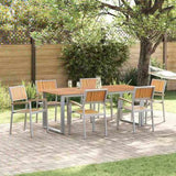 Garden Dining Set 7 pcs Grey and brown 3284357