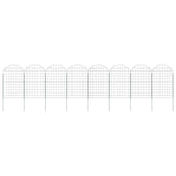 Pond Fence Set 8 pcs Green 50 x 80 cm Steel 42017317