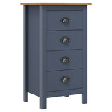 Sideboard Hill Grey 46x35x80 cm Solid Pine Wood 288913