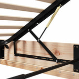 Ottoman Bed Frame with Storage Natural 140 x 200 cm 3418750
