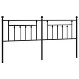 Metal Replace Headboard Black 193 cm 353574