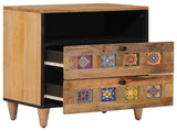 Bedside Cabinet Natural 50 x 33 x 62 cm Solid Mango Wood 4018270