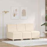 Modular Sofa Unit Armless 3 pcs Cream 55 x 74 x 82 cm 3399822