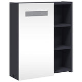 Bathroom Mirror Cabinet with LED Light Grey 45x13x52 cm 357966