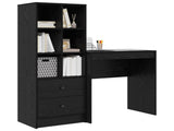 Desk with Drawer with Shelf with Storage 2 pcs Black Oak 3337306