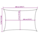 Sunshade Sail 160 g/m Beige 5x6 m HDPE 311136