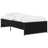 Bed Frame Black Oak 80 x 200 cm Engineered Wood 8009099